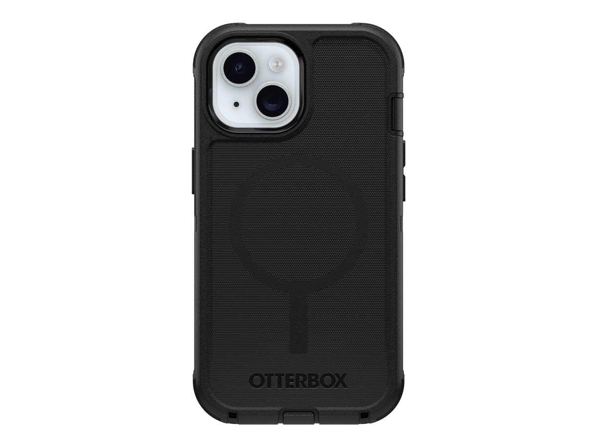 OtterBox Defender Series - Coque de protection pour téléphone portable - compatibilité avec MagSafe - couche de polycarbonate, élastomère thermoplastique (TPE) - noir - 77-95992 - Coques et étuis pour téléphone portable