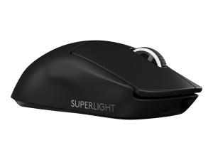 Logitech PRO X SUPERLIGHT Wireless Gaming Mouse - Souris - optique - 5 boutons - sans fil - 2.4 GHz - récepteur USB Logitech LIGHTSPEED - noir - 910-005880 - Souris