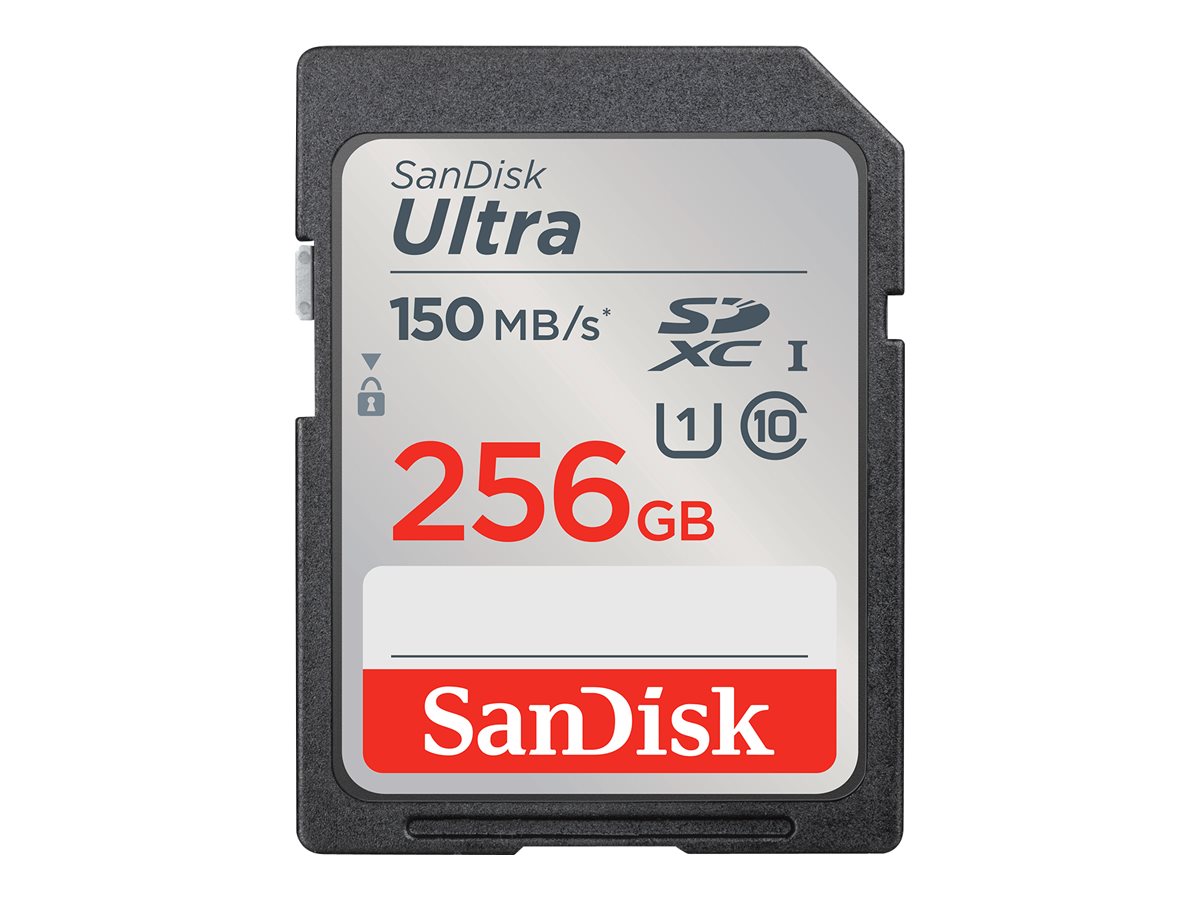 SanDisk Ultra - Carte mémoire flash - 256 Go - UHS-I U1 / Class10 - SDXC UHS-I - SDSDUNC-256G-GN6IN - Cartes flash