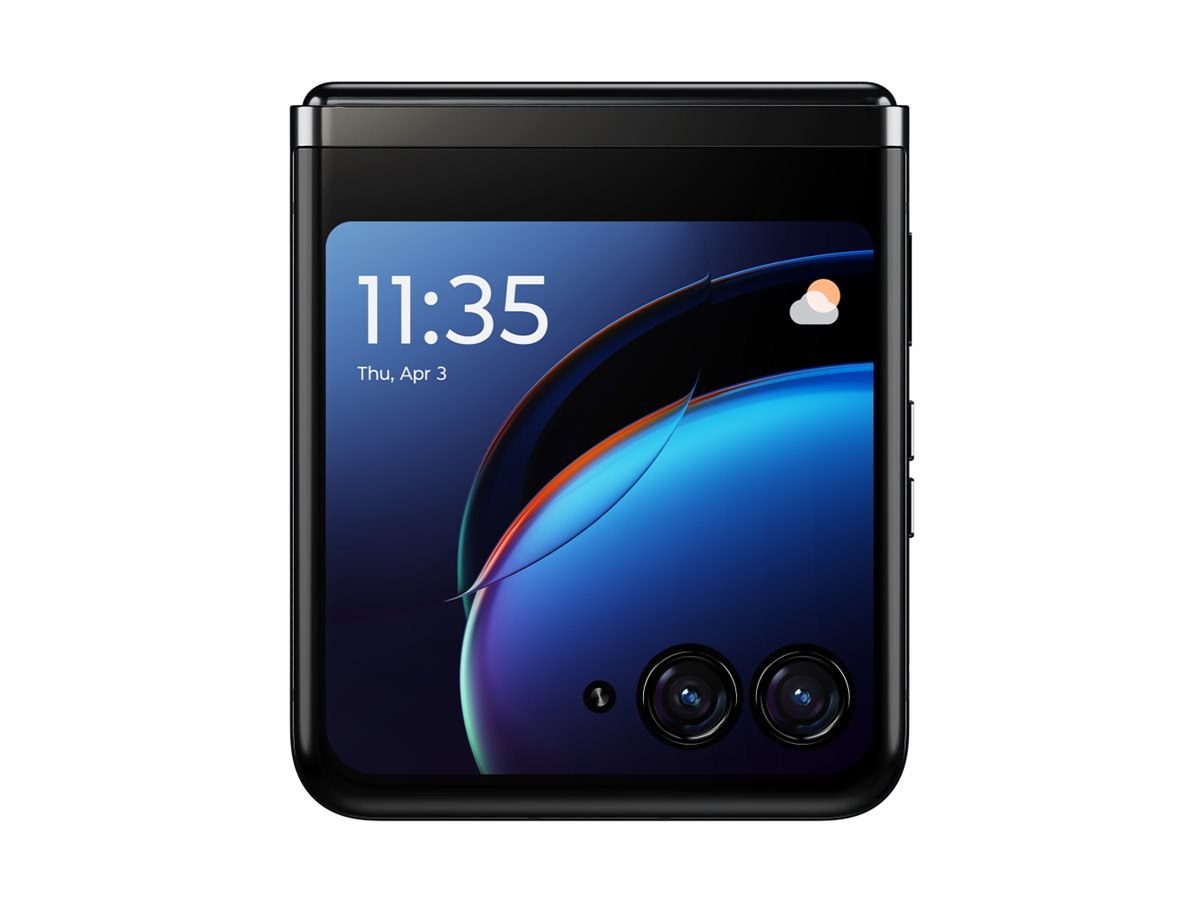 Motorola RAZR 40 Ultra - 5G smartphone - double SIM - RAM 8 Go / Mémoire interne 256 Go - écran pOLED - 6.9" - 2640 x 1080 pixels (165 Hz) - 2x caméras arrière 12 MP, 13 MP - front camera 32 MP - noir infini - PAX40000SE - Smartphones 5G