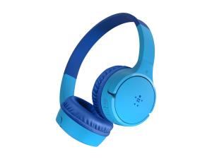 Belkin SoundForm Mini - Écouteurs avec micro - sur-oreille - Bluetooth - sans fil - jack 3,5mm - bleu - AUD002BTBL - Écouteurs