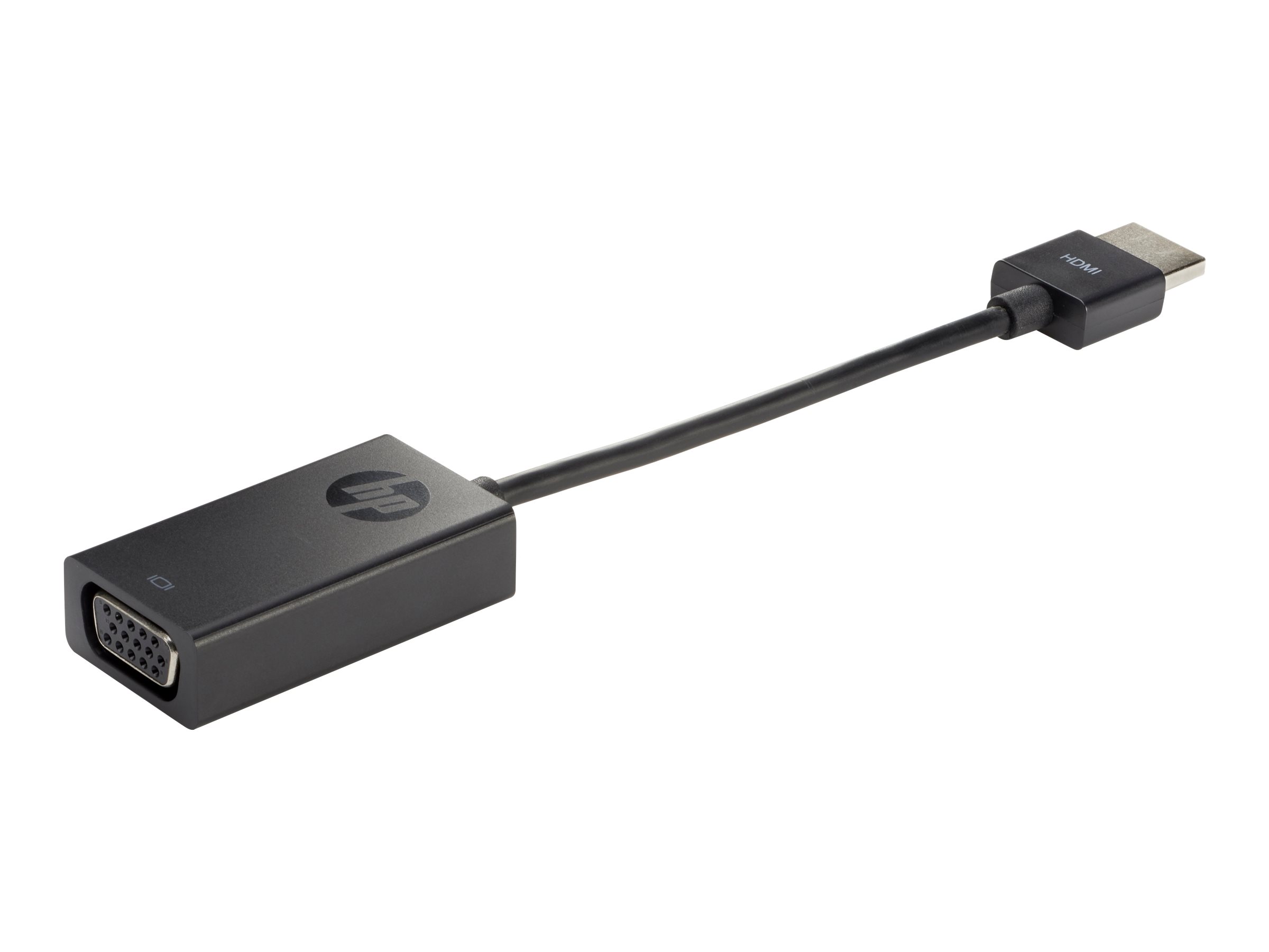 HP HDMI to VGA Display Adapter - Adaptateur vidéo - HD-15 (VGA) femelle pour HDMI mâle - 17.3 cm - support 1080p - pour HP 20, 22, 24, 27; Pavilion 13, 14, 15, 17; Portable 24, 27, 590, 595 - X1B84AA#ABB - Accessoires pour téléviseurs