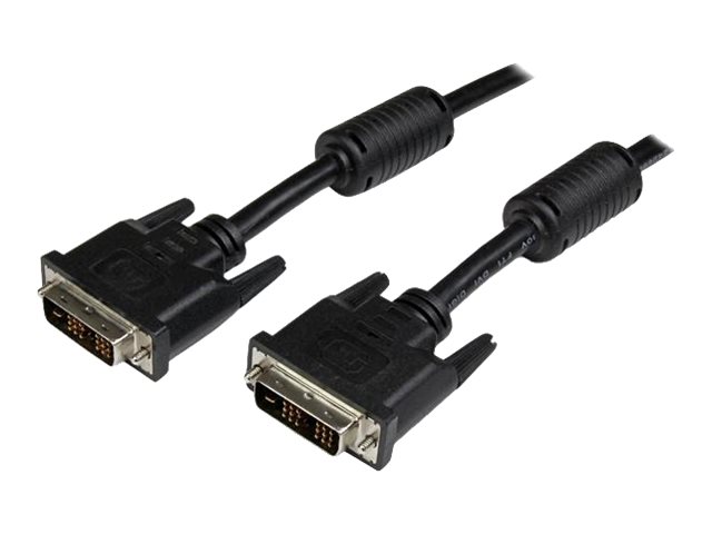 StarTech.com Câble DVI-D Single Link de 1m - Cordon vidéo DVI vers DVI pour écran / moniteur numérique - Mâle / Mâle - 1920x1200 - Noir - Câble DVI - liaison simple - DVI-D (M) pour DVI-D (M) - 1 m - moulé, vis moletées - noir - DVIDSMM1M - Câbles pour périphérique