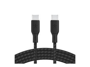 Belkin BOOST CHARGE - Câble USB - 24 pin USB-C (M) pour 24 pin USB-C (M) - 3 m - noir - CAB014BT3MBK - Câbles USB