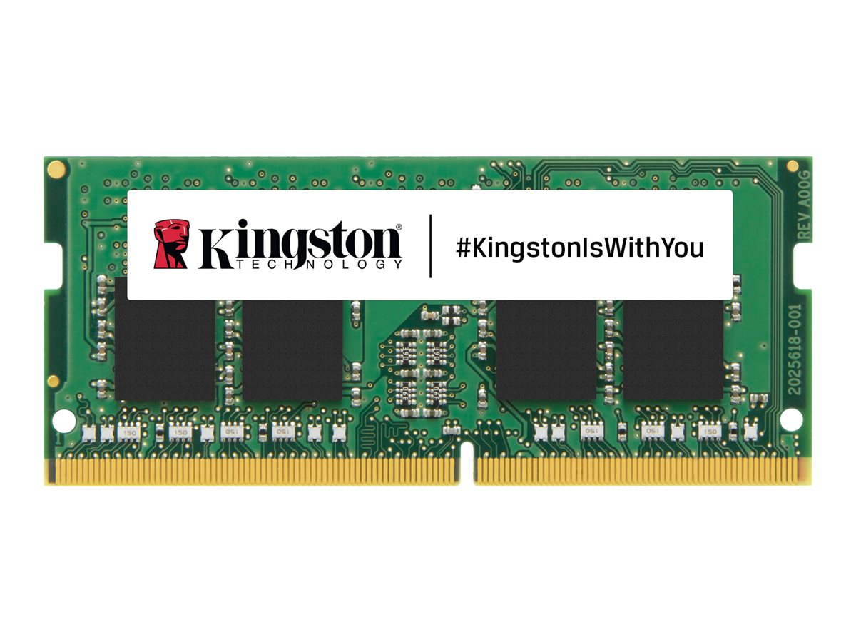 Kingston ValueRAM - DDR4 - module - 8 Go - SO DIMM 260 broches - 3200 MHz / PC4-25600 - CL22 - 1.2 V - mémoire sans tampon - non ECC - pour Intel Next Unit of Computing 11, 12 - KVR32S22S8/8 - DDR4