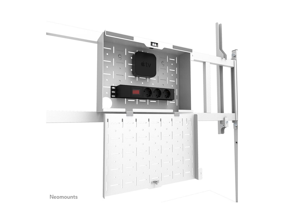 Neomounts FL50-575WH1 - Chariot - robuste - pour présentoir - support au sol - verrouillable - acier - blanc - Taille d'écran : 65"-110" - FL50-575WH1 - Montages d'équipement audio et vidéo