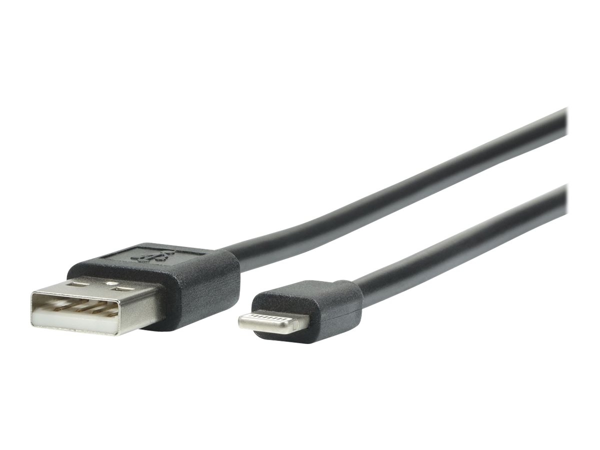 Mobilis - Câble de chargement / de données - USB mâle pour Lightning mâle - 1 m - noir - 001279 - Câbles spéciaux