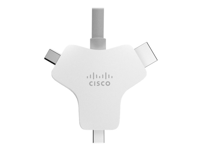Cisco Multi-head - Câble vidéo / audio / données - HDMI mâle pour HDMI, Mini DisplayPort, 24 pin USB-C mâle - 9 m - pour Webex Room Kit Mini - No Encryption and No Radio, Room Kit Pro - CAB-HDMI-MUL4K-9M= - Accessoires pour téléviseurs