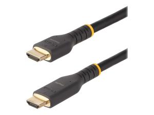 StarTech.com Câble HDMI Actif de 7m - HDMI 2.0 4K 60Hz UHD - Robuste - High speed - câble HDMI avec Ethernet - HDMI mâle pour HDMI mâle - 7 m - noir - RH2A-7M-HDMI-CABLE - Câbles HDMI