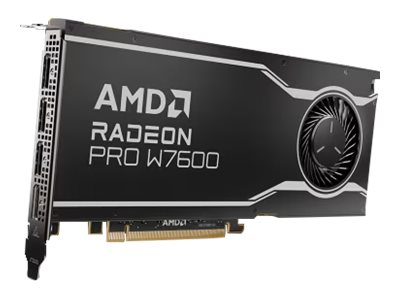 AMD Radeon Pro W7600 - Carte graphique - Radeon Pro W7600 - 8 Go GDDR6 - PCIe 4.0 x8 - 4 x DisplayPort - 100-300000077 - Adaptateurs vidéo grand public