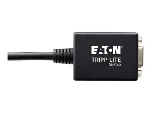 Eaton Tripp Lite Series 6in DisplayPort to VGA Adapter Active Converter DP to VGA M/F 6" - Carte d'écran - DisplayPort (M) pour HD-15 (VGA) (F) - 15.2 cm - noir - P134-06N-VGA - Câbles vidéo