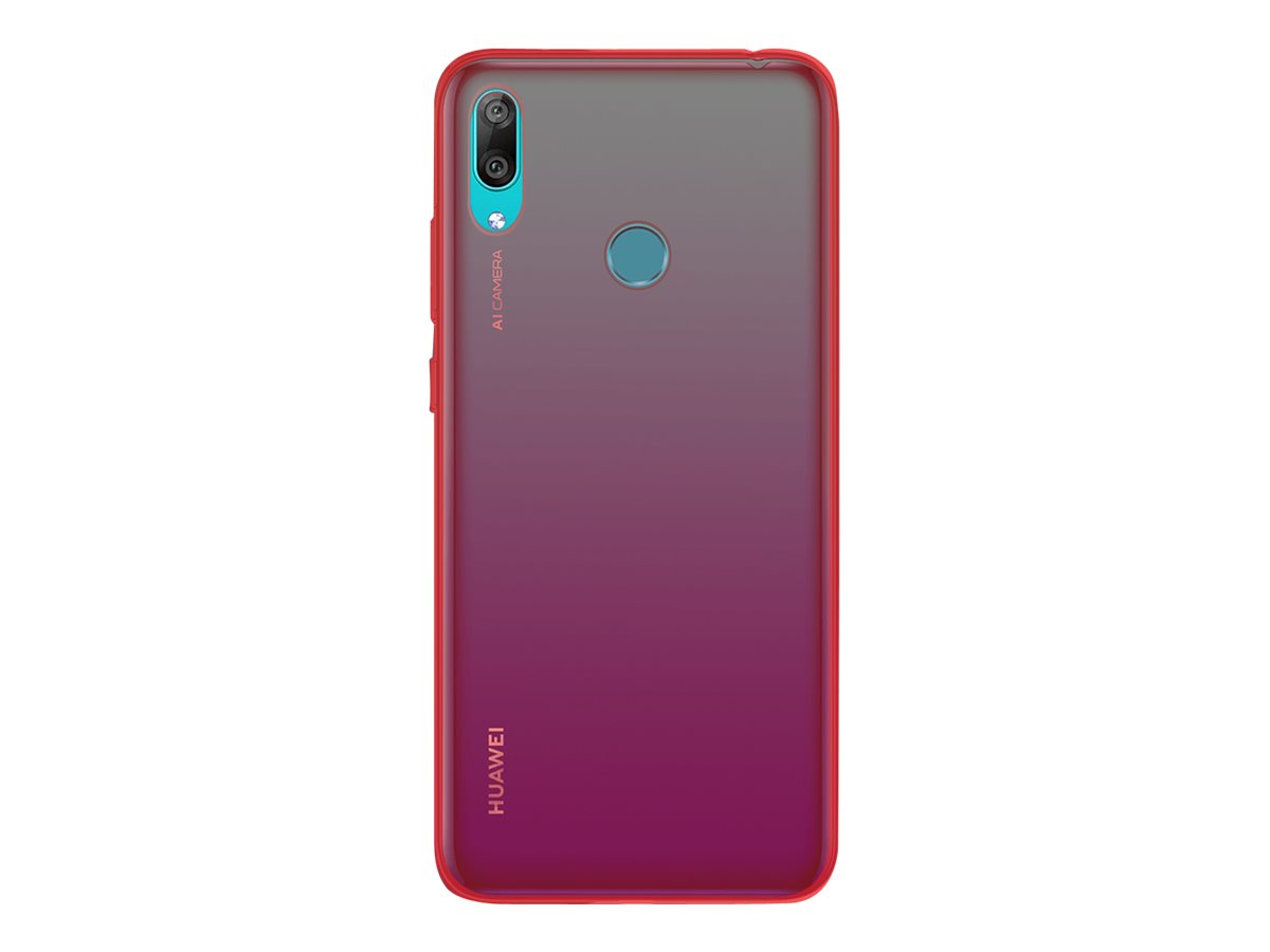 Colorblock - Coque de protection pour téléphone portable - polyuréthanne thermoplastique (TPU) - noir, rouge (pack de 2) - pour Huawei Y7 2019 - CBCOVSILIDUOY719BR - Coques et étuis pour téléphone portable