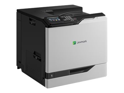 Lexmark CS820dtfe - Imprimante - couleur - Recto-verso - laser - A4/Legal - 1200 x 1200 ppp - jusqu'à 57 ppm (mono) / jusqu'à 57 ppm (couleur) - capacité : 1200 feuilles - USB 2.0, Gigabit LAN, hôte USB 2.0 - 21K0280 - Imprimantes laser couleur
