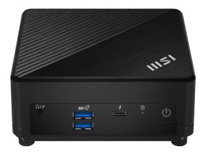 MSI Cubi 5 12M 004EU - Mini PC - Core i3 1215U / jusqu'à 4.4 GHz - RAM 8 Go - SSD 256 Go - NVMe - UHD Graphics - Gigabit Ethernet, 2.5 Gigabit Ethernet, IEEE 802.11ax (Wi-Fi 6E), Bluetooth 5.3 - 802.11a/b/g/n/ac/ax (Wi-Fi 6E), Bluetooth 5.3 - Win 11 Pro - moniteur : aucun - noir - 9S6-B0A811-208 - Ordinateurs de bureau