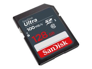 SanDisk Ultra - Carte mémoire flash - 128 Go - UHS Class 1 / Class10 - SDXC UHS-I - SDSDUNR-128G-GN3IN - Cartes flash