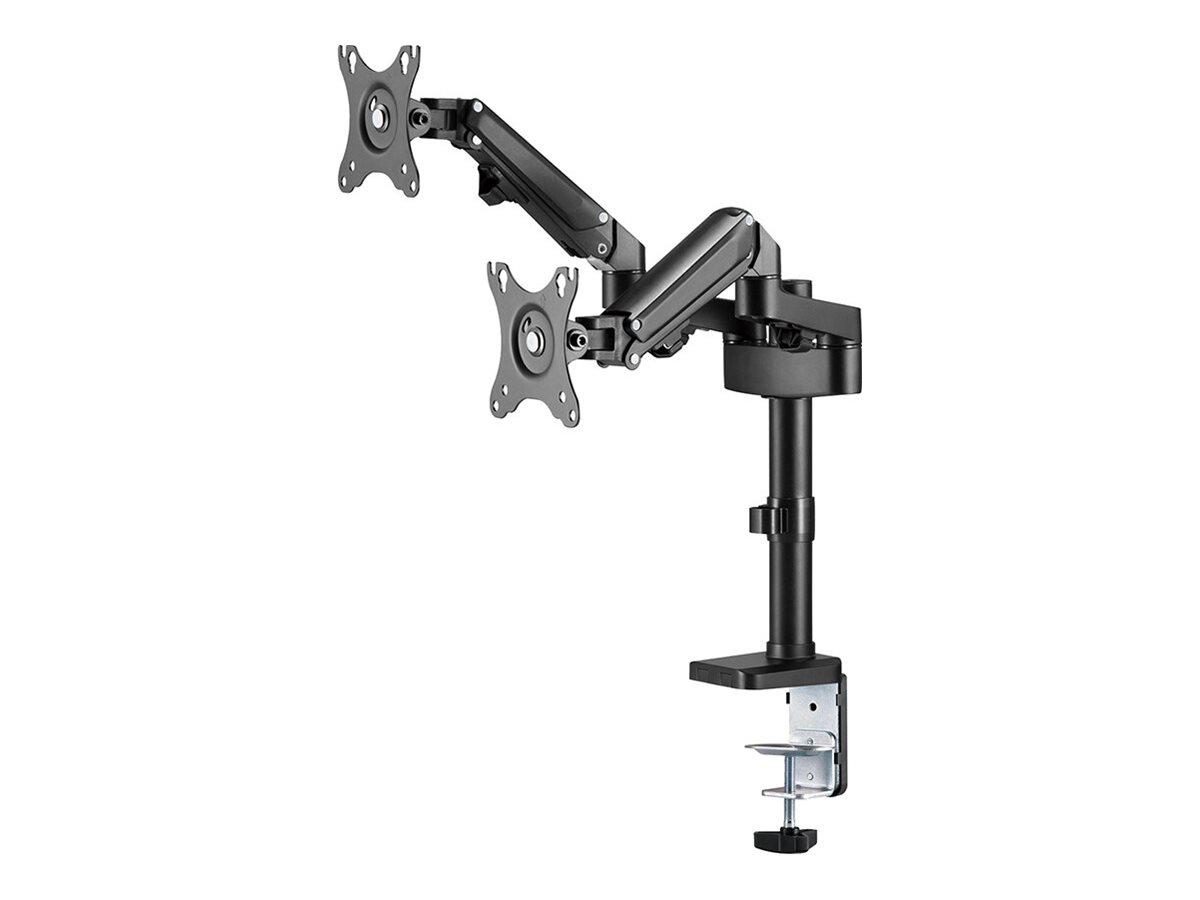 Neomounts DS70-750BL2 - Kit de montage (support de montage pour bureau) - bras double réglable en hauteur et en mouvement - pour 2 écrans LCD - noir - Taille d'écran : 17"-27" - pinces montables, oeillet - DS70-750BL2 - Montages pour TV et moniteur