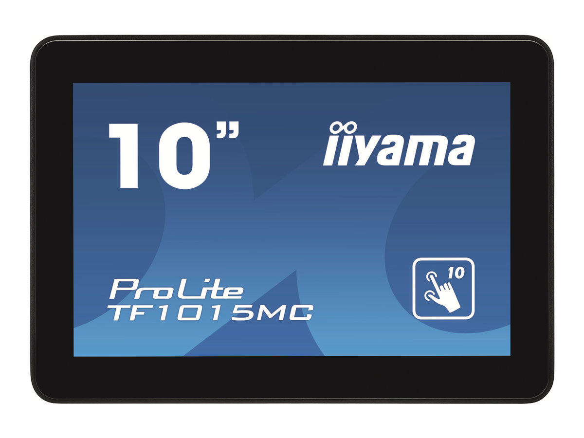 iiyama ProLite TF1015MC-B2 - Écran LED - 10.1" - cadre ouvert - écran tactile - 1280 x 800 720p @ 60 Hz - VA - 500 cd/m² - 1300:1 - 25 ms - HDMI, VGA, DisplayPort - noir - TF1015MC-B2 - Écrans d'ordinateur