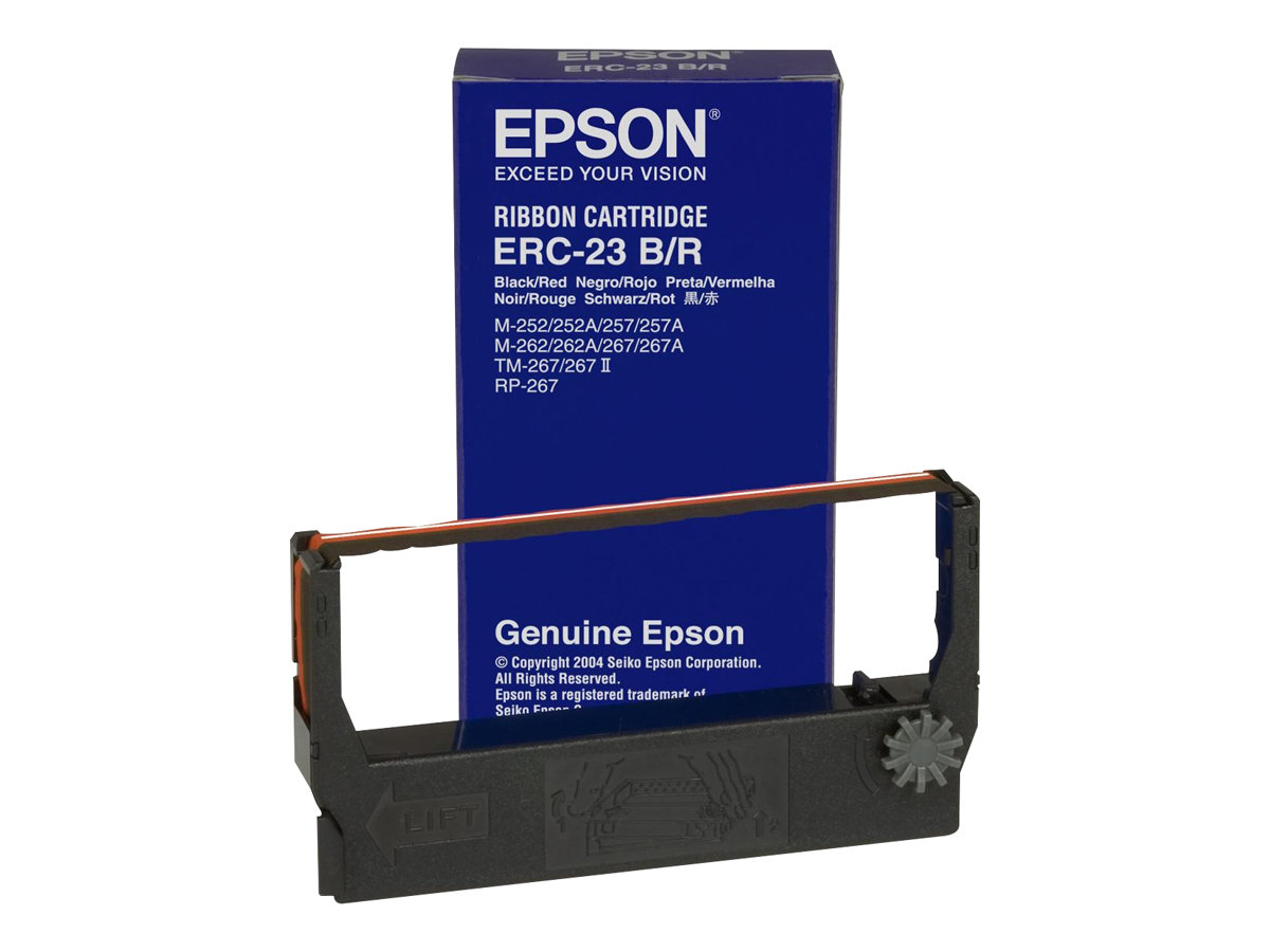 Epson ERC 23BR - Noir, rouge - ruban d'impression - pour M 280; TM 267, 270 - C43S015362 - Rubans d'imprimante