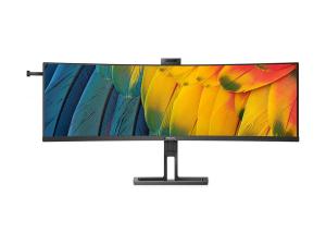 Philips 45B1U6900CH - 6000 Series - écran LED - incurvé - 45" (44.5" visualisable) - 5120 x 1440 Dual Quad HD @ 75 Hz - VA - 450 cd/m² - 3000:1 - DisplayHDR 400 - 4 ms - 2xHDMI, DisplayPort, 2xUSB-C - haut-parleurs - noir - 45B1U6900CH/00 - Écrans d'ordinateur