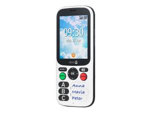 DORO 780X - 4G téléphone de service - double SIM - RAM 512 Mo / Mémoire interne 4 Go - microSD slot - Écran LCD - 320 x 240 pixels - noir, blanc - 7982 - Téléphones 4G