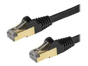 StarTech.com 3m CAT6A Ethernet Cable, 10 Gigabit Shielded Snagless RJ45 100W PoE Patch Cord, CAT 6A 10GbE STP Network Cable w/Strain Relief, Black, Fluke Tested/UL Certified Wiring/TIA - Category 6A - 26AWG (6ASPAT3MBK) - Cordon de raccordement - RJ-45 (M) pour RJ-45 (M) - 3 m - STP - CAT 6a - sans crochet - noir - 6ASPAT3MBK - Câbles à paire torsadée