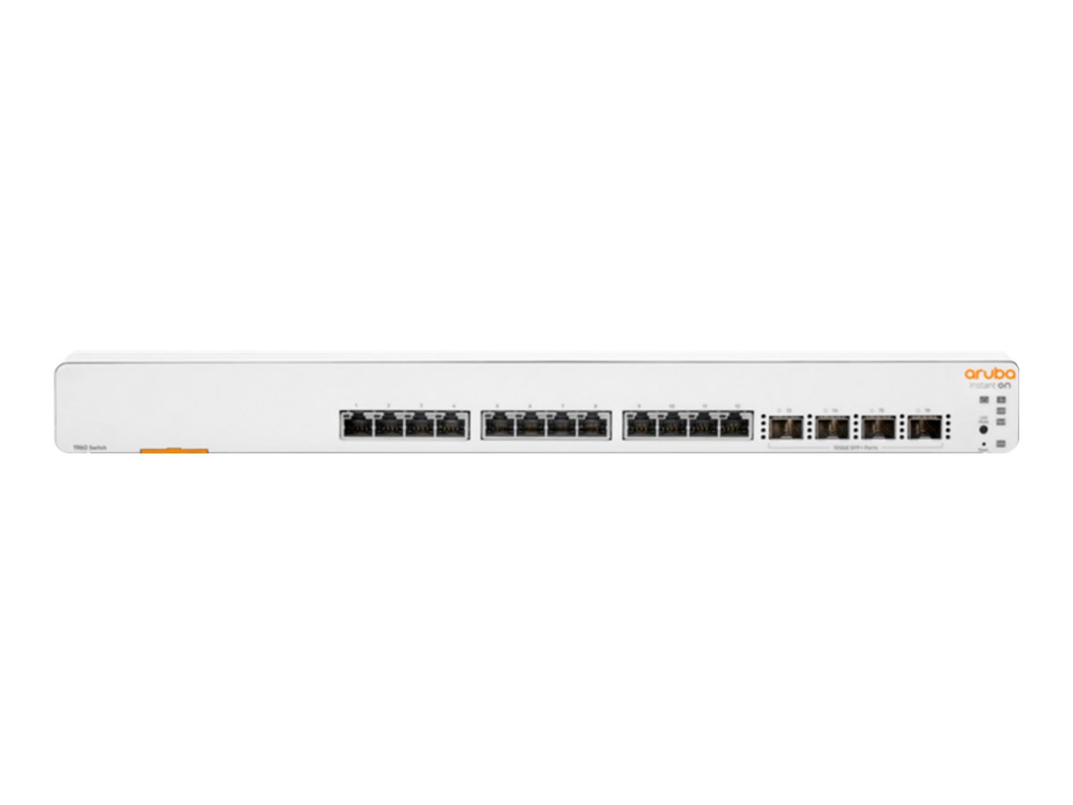 HPE Aruba Instant On 1960 12XGT 4SFP+ Switch - Commutateur - C2+ - intelligent - 12 x 100/1000/10000 + 4 x 10 Gigabit SFP+ - Montable sur rack - BTO - JL805A#ABB - Commutateurs gérés