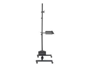 Eaton Tripp Lite Series Mobile Workstation with Monitor Mount - For 17" to 32" Displays, Height Adjustable - Chariot (attaches, clé, tapis de souris) - pour écran LCD/équipement PC - acier - noir - Taille d'écran : 17"-32" - DMCS1732S - Chariots