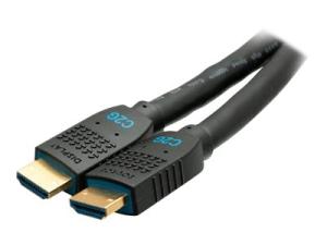 C2G 12ft Ultra Flexible 4K Active HDMI Cable Gripping 4K 60Hz - In-Wall M/M - Câble HDMI avec Ethernet - HDMI mâle pour HDMI mâle - 3.7 m - noir - actif, support pour 4K60Hz - C2G10379 - Câbles HDMI