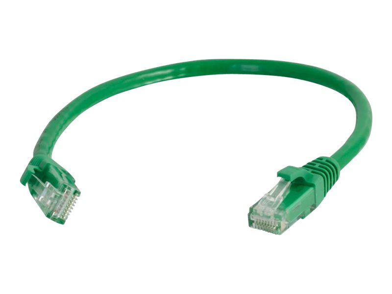 C2G Cat6 Booted Unshielded (UTP) Network Patch Cable - Cordon de raccordement - RJ-45 (M) pour RJ-45 (M) - 1 m - UTP - CAT 6 - moulé, sans crochet, bloqué - vert - 83426 - Câbles à paire torsadée