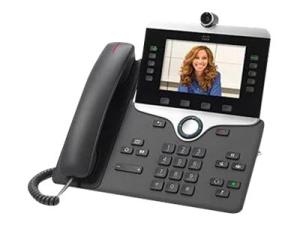 Cisco IP Phone 8845 - Visiophone IP - avec appareil photo numérique, Interface Bluetooth - SIP, SDP - 5 lignes - Charbon - Conformité TAA - CP-8845-3PCC-K9= - Téléphones filaires