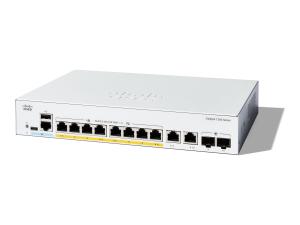 Cisco Catalyst 1200-8FP-2G - Commutateur - C3 - intelligent - 8 x 10/100/1000 (PoE+) + 2 x combinaison Gigabit SFP/RJ-45 - Montable sur rack - PoE+ (120 W) - C1200-8FP-2G - Concentrateurs et commutateurs gigabit