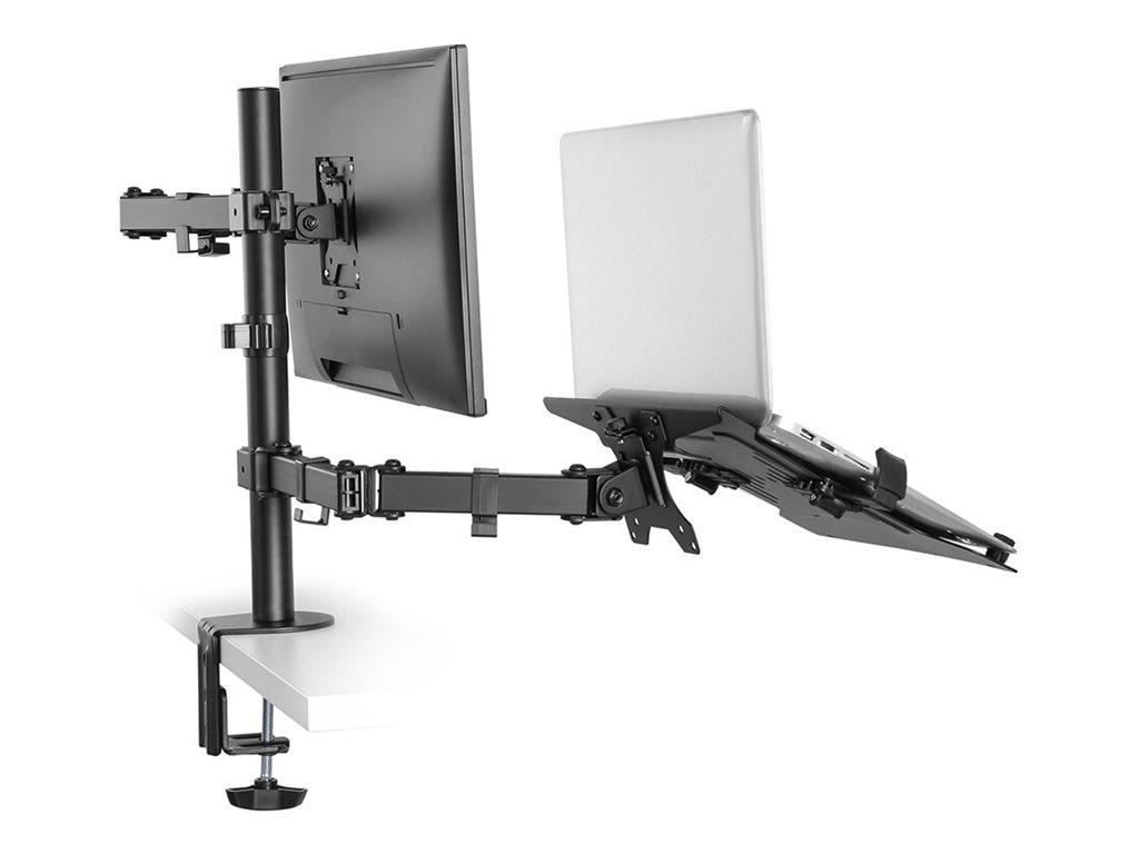 Neomounts FPMA-D550NOTEBOOK - Kit de montage - pleine action - pour écran LCD / ordinateur portable - noir - Taille d'écran : 10"-32" - pinces montables, oeillet, montrable sur bureau - FPMA-D550NOTEBOOK - Accessoires pour écran