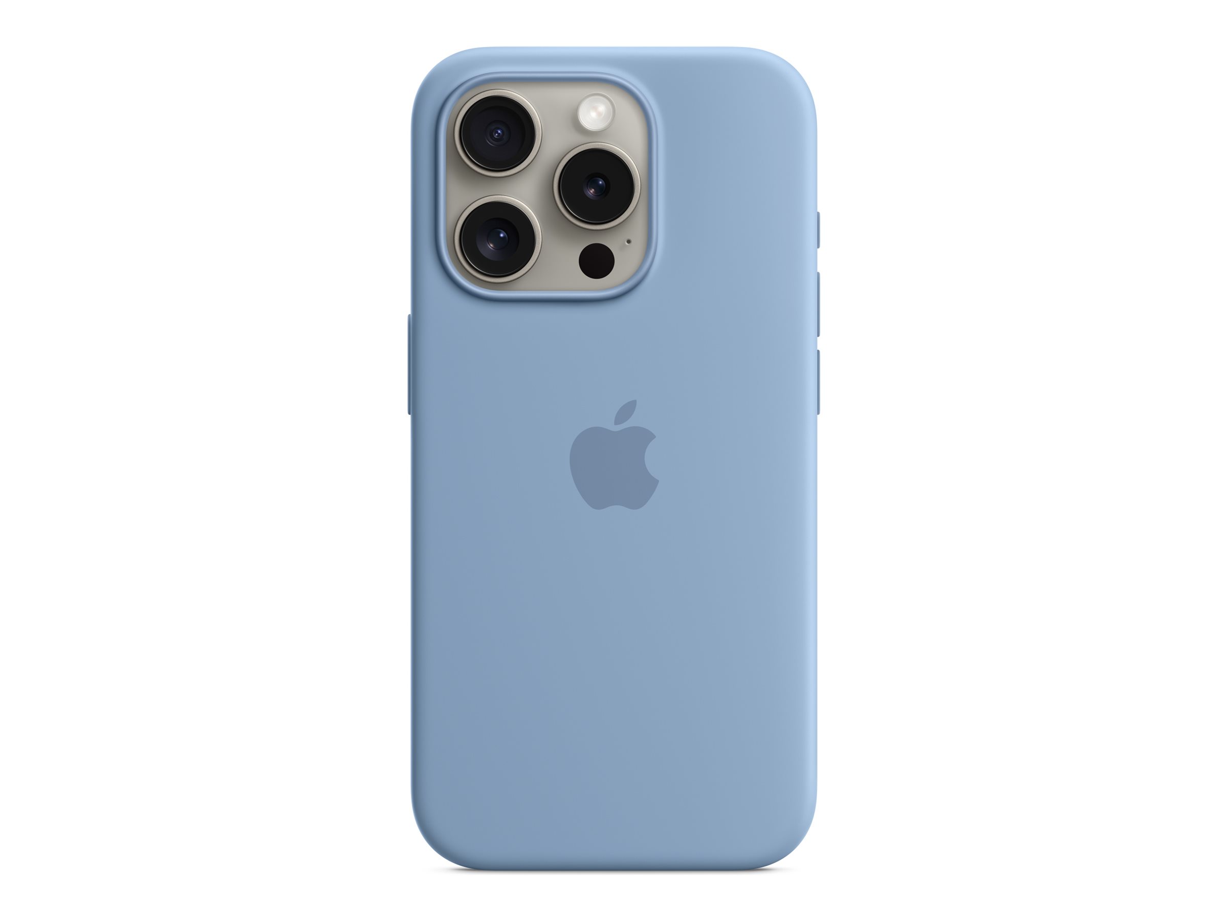Apple - Coque de protection pour téléphone portable - compatibilité avec MagSafe - silicone - bleu hivernal - pour iPhone 15 Pro - MT1L3ZM/A - Coques et étuis pour téléphone portable