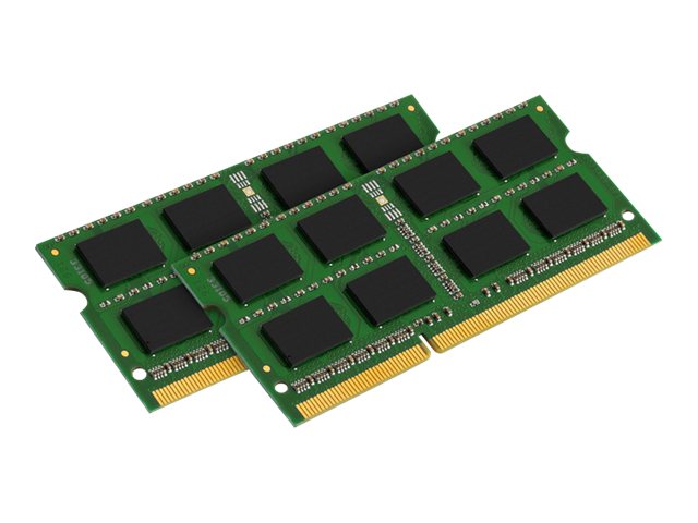 Kingston ValueRAM - DDR3 - kit - 16 Go: 2 x 8 Go - SO DIMM 204 broches - 1600 MHz / PC3-12800 - CL11 - 1.5 V - mémoire sans tampon - non ECC - KVR16S11K2/16 - Mémoire pour ordinateur portable