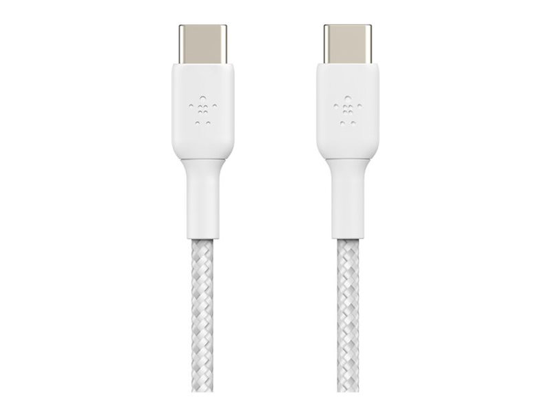 Belkin BOOST CHARGE - Câble USB - 24 pin USB-C (M) pour 24 pin USB-C (M) - USB 2.0 - 2 m - blanc - CAB004BT2MWH2PK - Câbles USB
