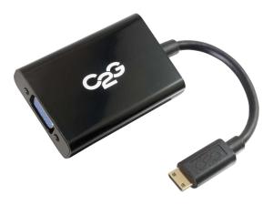 C2G HDMI Mini to VGA and Audio Adapter Converter Dongle - Convertisseur vidéo - HDMI - VGA - noir - 80504 - Convertisseurs vidéo