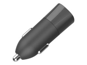 BIGBEN Connected - Adaptateur d'alimentation pour voiture - 2.4 A (USB) - noir - BASECAC24A1USBAB - Adaptateurs électriques et chargeurs