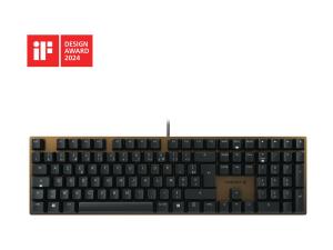 CHERRY KC 200 MX - Clavier - 100% - full size - USB - AZERTY - Français - commutateur : CHERRY MX2A Silent Red - noir - emballage sans plastique - G80-3950LHBFR-2 - Claviers