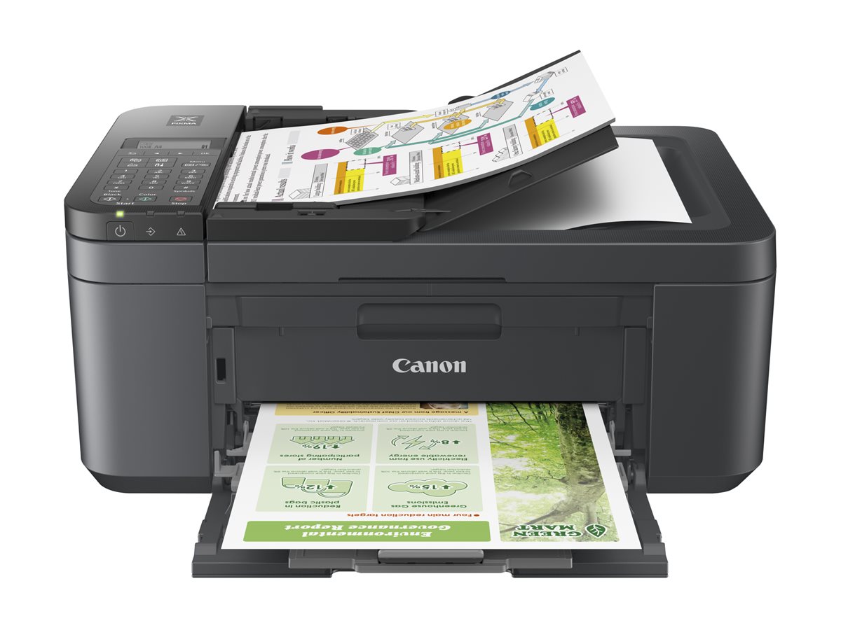 Canon PIXMA TR4755i - Imprimante multifonctions - couleur - jet d'encre - A4 (210 x 297 mm), Legal (216 x 356 mm) (original) - A4/Legal (support) - jusqu'à 6.4 ppm (copie) - jusqu'à 8.8 ipm (impression) - 100 feuilles - 33.6 Kbits/s - USB 2.0, Wi-Fi(n) - noir - 5074C036 - Imprimantes multifonctions