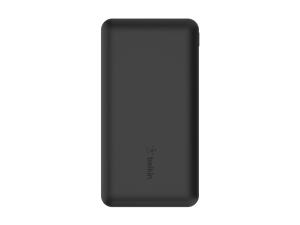 Belkin BOOST CHARGE - Banque d'alimentation - 10000 mAh - 15 Watt - 3 connecteurs de sortie (24 pin USB-C, 2 x USB) - noir - BPB011BTBK - Adaptateurs électriques et chargeurs