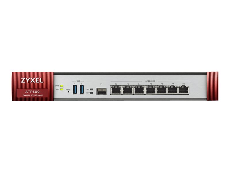 Zyxel ZyWALL ATP500 - Dispositif de sécurité - 1GbE - H.323, SIP - 1U - géré par le Cloud - rack-montable - ATP500-EU0102F - Détection/prévention des intrusions