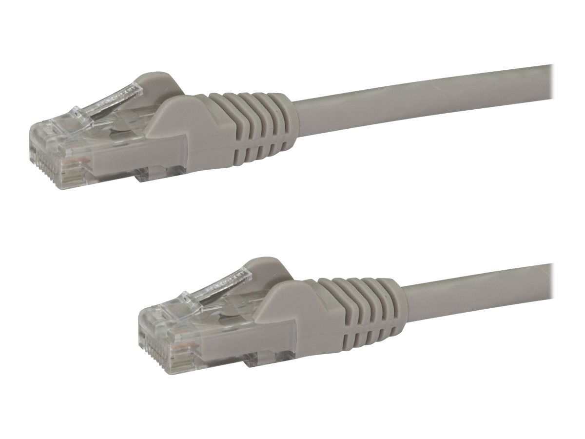 StarTech.com 7.5m CAT6 Ethernet Cable, 10 Gigabit Snagless RJ45 650MHz 100W PoE Patch Cord, CAT 6 10GbE UTP Network Cable w/Strain Relief, Grey, Fluke Tested/Wiring is UL Certified/TIA - Category 6 - 24AWG (N6PATC750CMGR) - Cordon de raccordement - RJ-45 (M) pour RJ-45 (M) - 7.5 m - UTP - CAT 6 - sans crochet - gris - N6PATC750CMGR - Câbles à paire torsadée