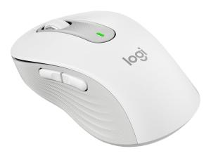 Logitech Signature M650 L LEFT - Souris - grande taille - pour gauchers - optique - 5 boutons - sans fil - Bluetooth, 2.4 GHz - récepteur USB Logitech Logi Bolt - blanc cassé - 910-006240 - Souris