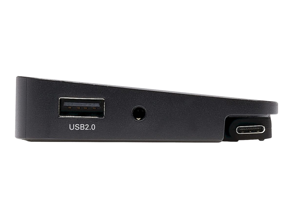 Tripp Lite Station d'accueil USB C à trois écrans Station d'accueil USB C avec HDMI 4K et DisplayPort, VGA - USB-A/C, GbE, PD 100 W, noir - Station d'accueil - USB-C 3.1 / Thunderbolt 3 - VGA, HDMI, DP - 1GbE - U442-DOCK7D-B - Stations d'accueil pour ordinateur portable