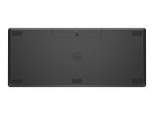 HP 350 Compact Multi-Device - Clavier - sans fil - Bluetooth 5.2 - Français - noir - emballage recyclable - 692S8AA#ABF - Claviers