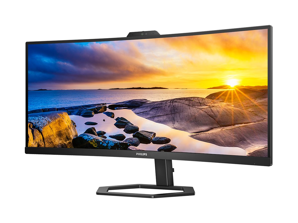 Philips 34E1C5600HE - 5000 Series - écran LED - incurvé - 34" - 3440 x 1440 WQHD @ 100 Hz - VA - 300 cd/m² - 3000:1 - 4 ms - HDMI, DisplayPort, USB-C - haut-parleurs - noir texturé - 34E1C5600HE/00 - Écrans d'ordinateur