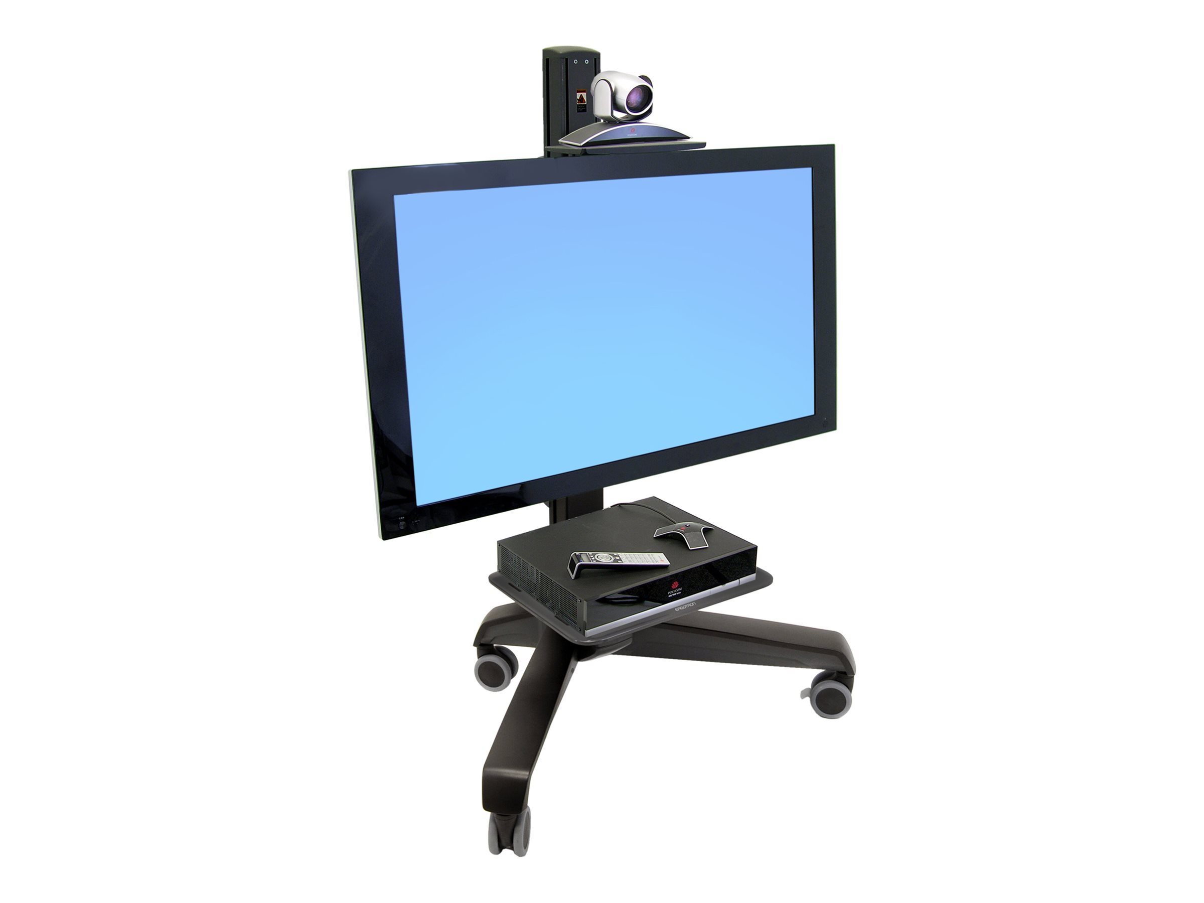 Ergotron Neo-Flex Mobile MediaCenter UHD - Chariot - Technologie brevetée Constant Force - pour écran plat - noir - Taille d'écran : 50"-80" - 24-192-085 - Montages pour TV et moniteur