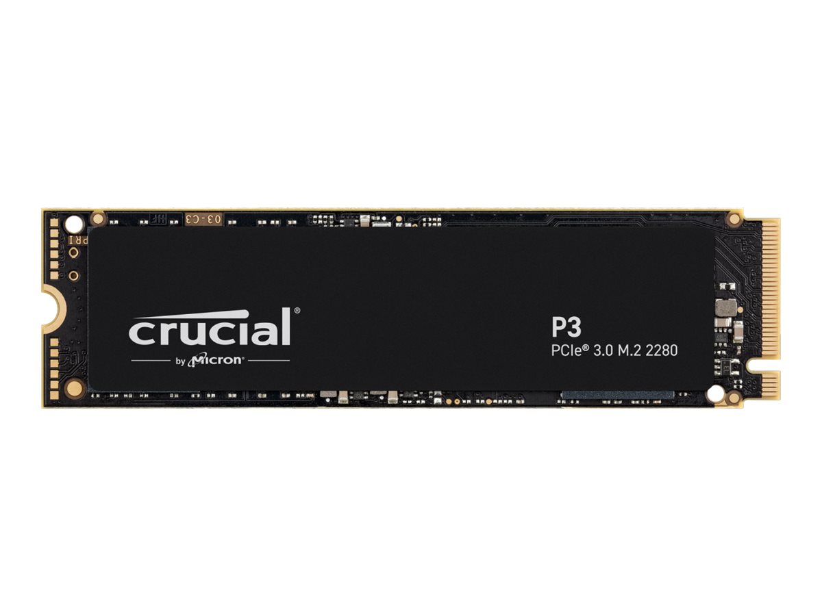 Crucial P3 - SSD - 500 Go - interne - M.2 2280 - PCIe 3.0 (NVMe) - CT500P3SSD8 - Disques SSD