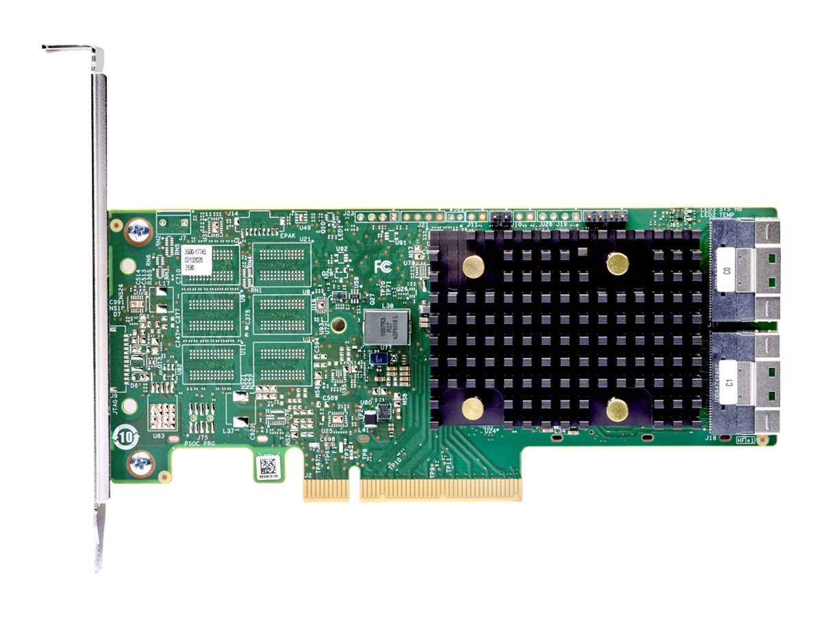 Lenovo ThinkSystem 440-16i - Contrôleur de stockage - 16 Canal - SATA 6Gb/s / SAS 12Gb/s - profil bas - PCIe 4.0 x8 - pour ThinkSystem SR630 V2; SR63X; SR645; SR650 V2; SR65X; SR665; SR850; SR850 V2; SR860 V2 - 4Y37A78602 - Adaptateurs de stockage