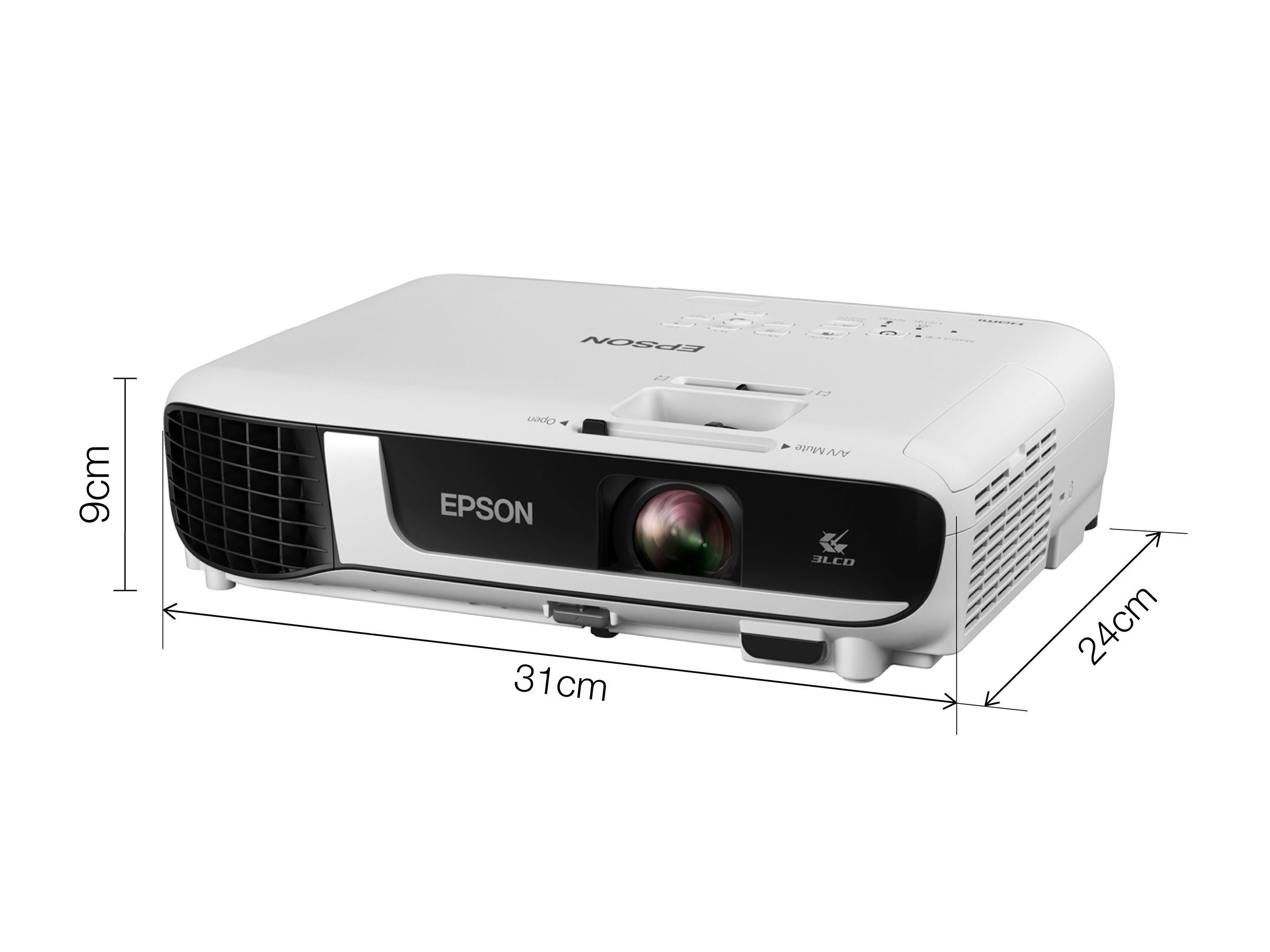 Epson EB-W51 - Projecteur 3LCD - portable - 4000 lumens (blanc) - 4000 lumens (couleur) - WXGA (1280 x 800) - 16:10 - 720p - V11H977040 - Projecteurs numériques